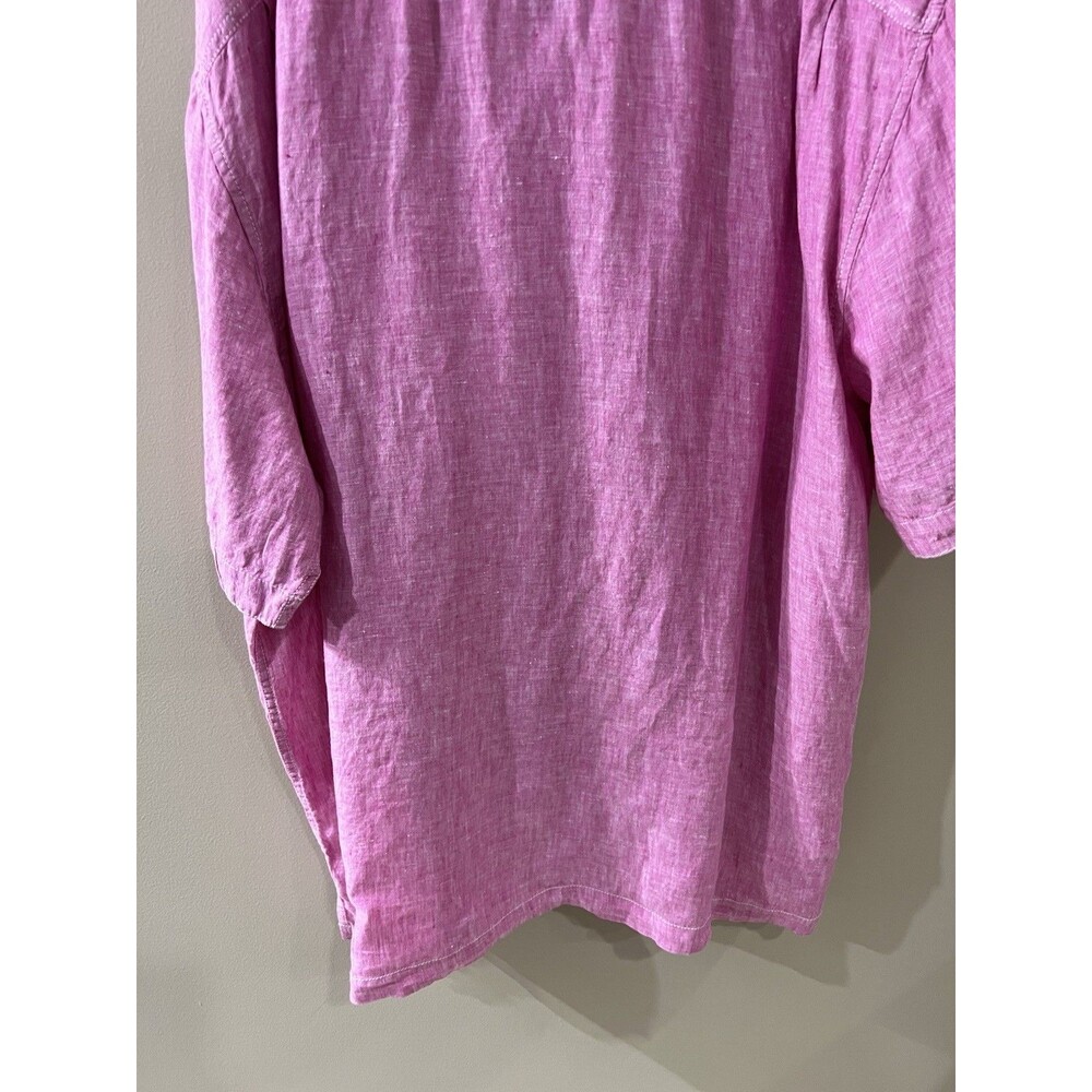 Tommy Bahama Men’s 3X Button Shirt Linen Summer Vacation Pink - Picture 9 of 11